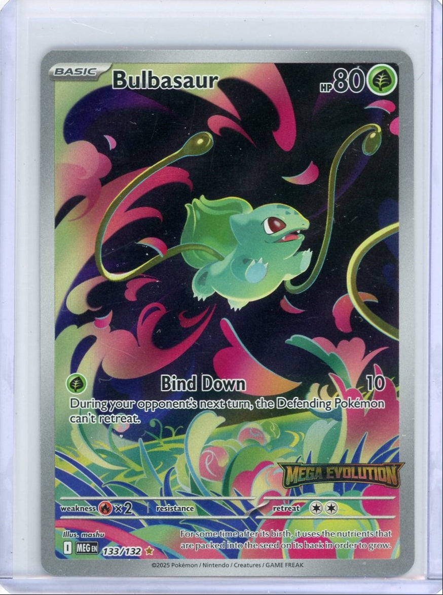 Bulbasaur Pokémon Mega Evolution Illustration Rare #133/132 (STAMPED)