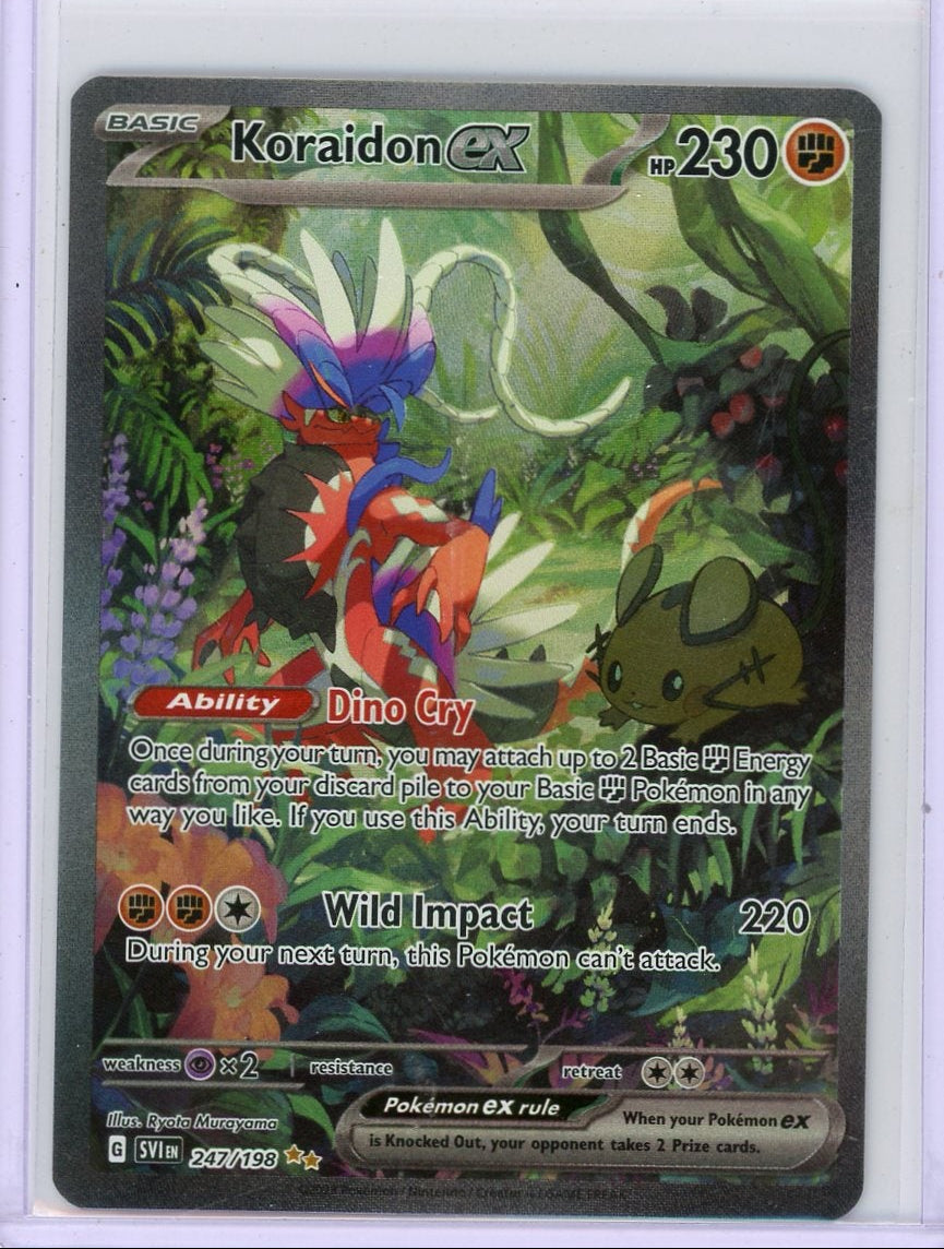Koraidon ex Pokemon Scarlet Violet Special Illustration rare #247/198 LP