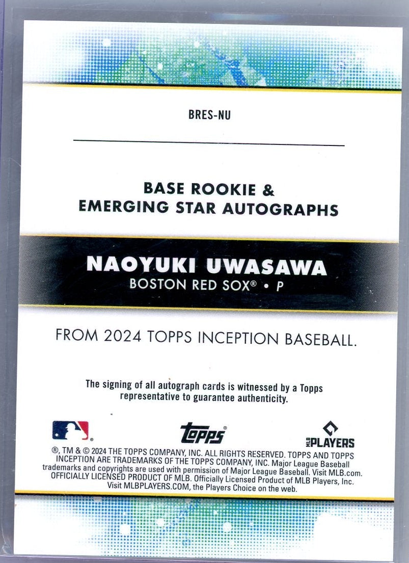 Naoyuki Uwasawa 2024 Topps Inception Rookie Autograph #'d 60/99