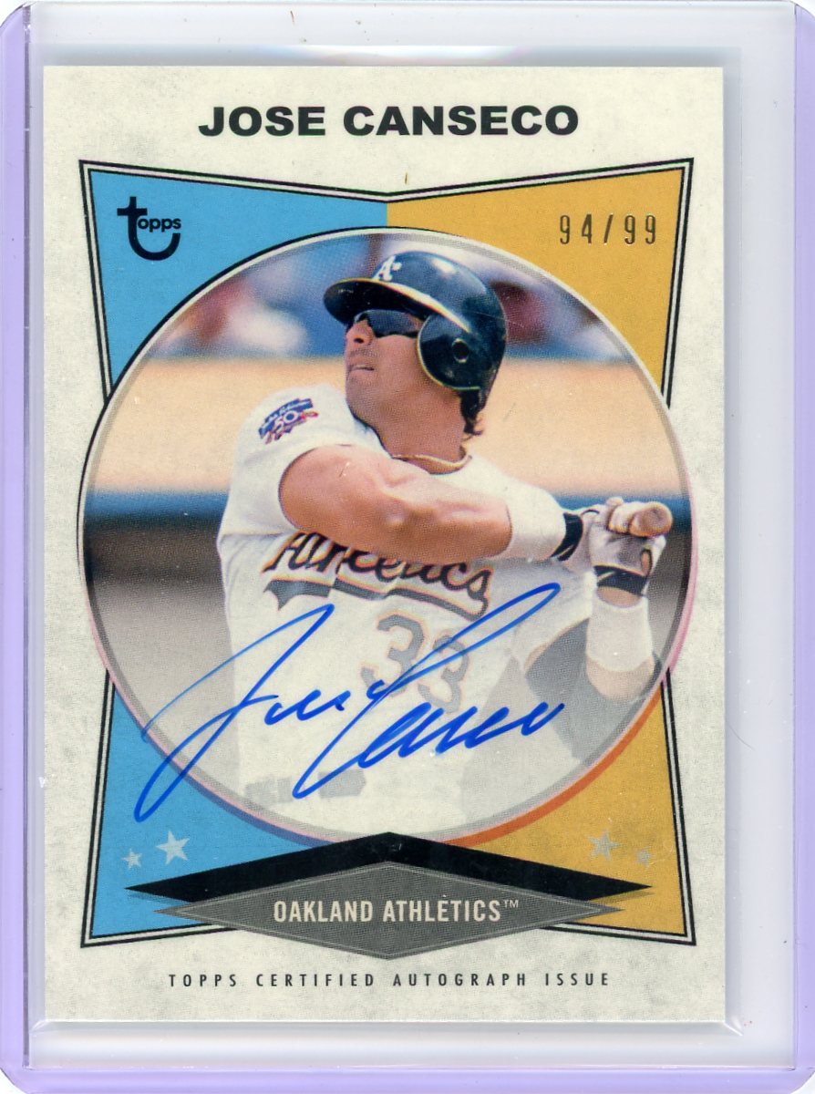 Jose Canseco 2023 Topps Brooklyn Collection autograph #'d 94/99