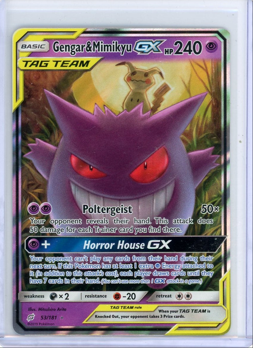 Gengar & Mimikyu GX Pokémon Team Up Ultra Rare #53/181 (LP)