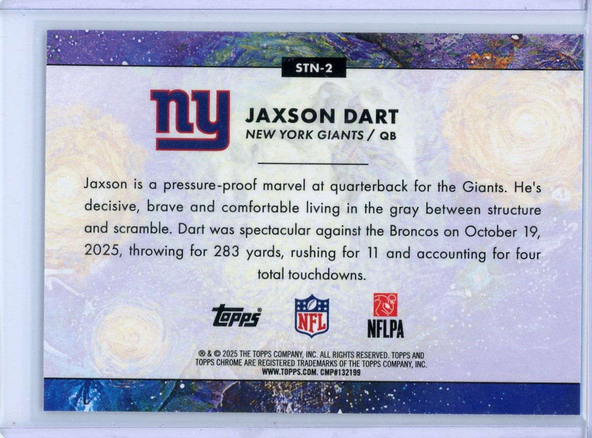 Jaxson Dart 2025 Topps Cosmic Chrome Stars in the Night Rookie