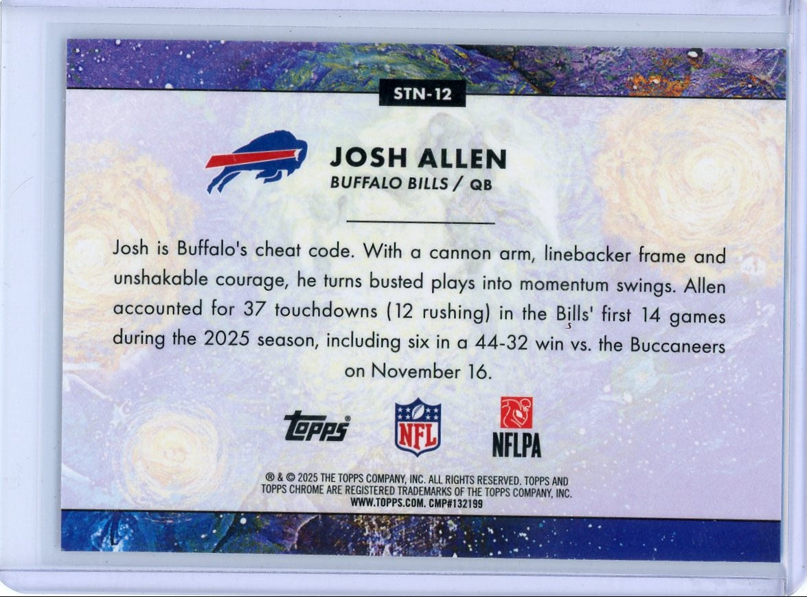 Josh Allen 2025 Topps Cosmic Chrome Stars in the Night