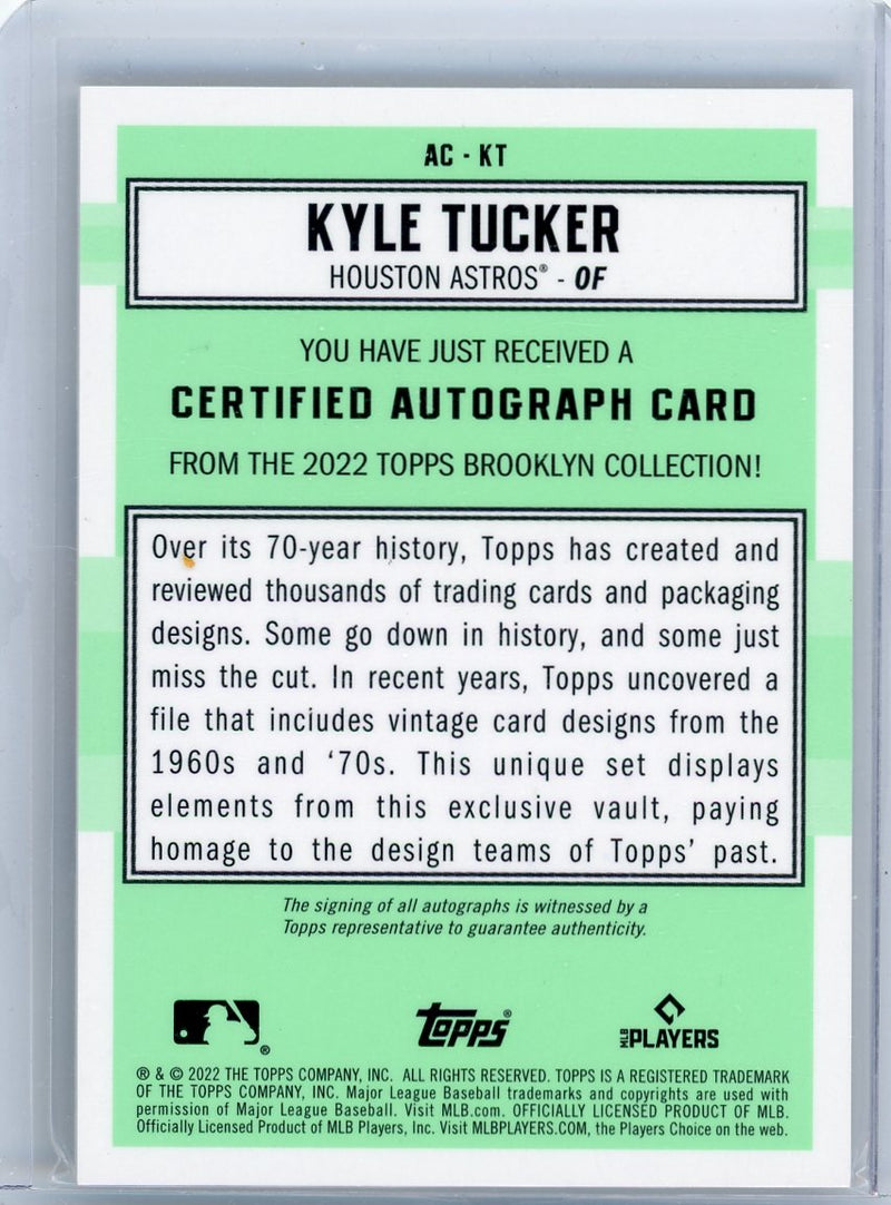 Kyle Tucker 2022 Topps Brooklyn Collection autograph 
