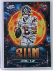Jaxson Dart 2025 Topps Cosmic Chrome Planetary Pursuit Sun SSP