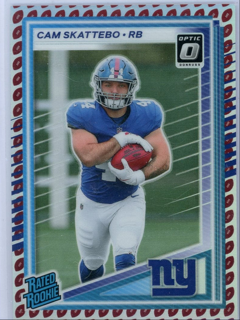 Cam Skattebo 2025 Panini Donruss Optic Rated Rookie Football Emoji