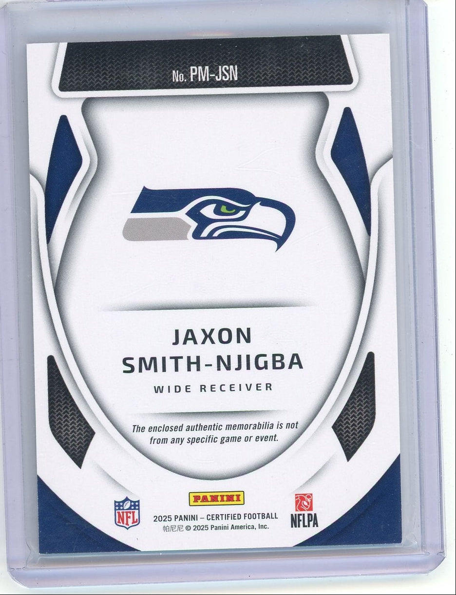 Jaxon Smith-Njigba 2025 Panini Certified Pro Materials Patch #'d 05/25