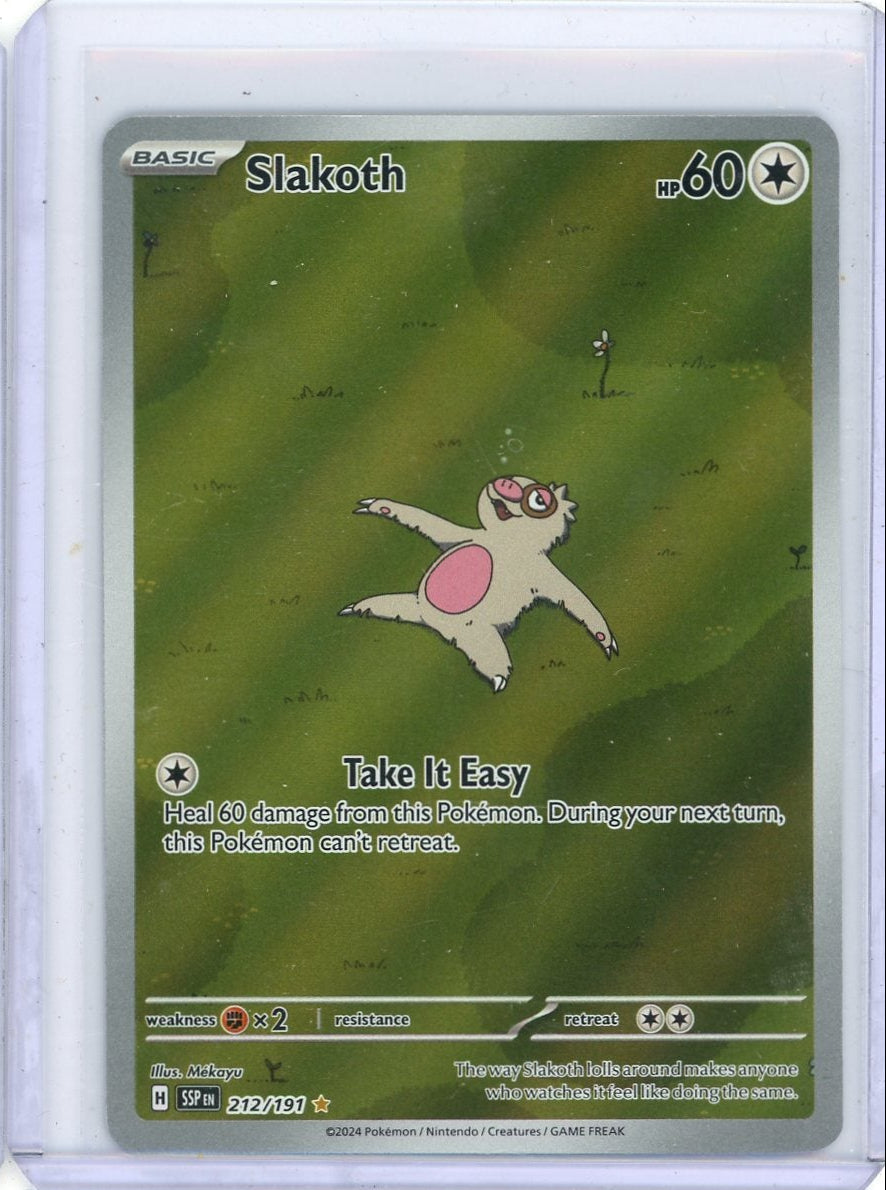 Slakoth 2024 Pokemon Surging Sparks rare holo 212/191