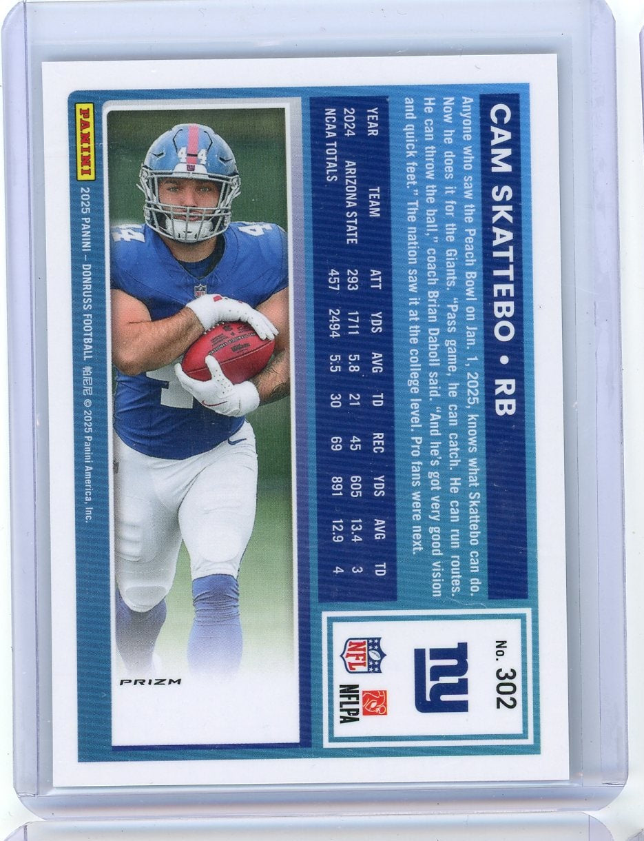 Cam Skattebo 2025 Panini Donruss Optic Rated Rookie Football Emoji