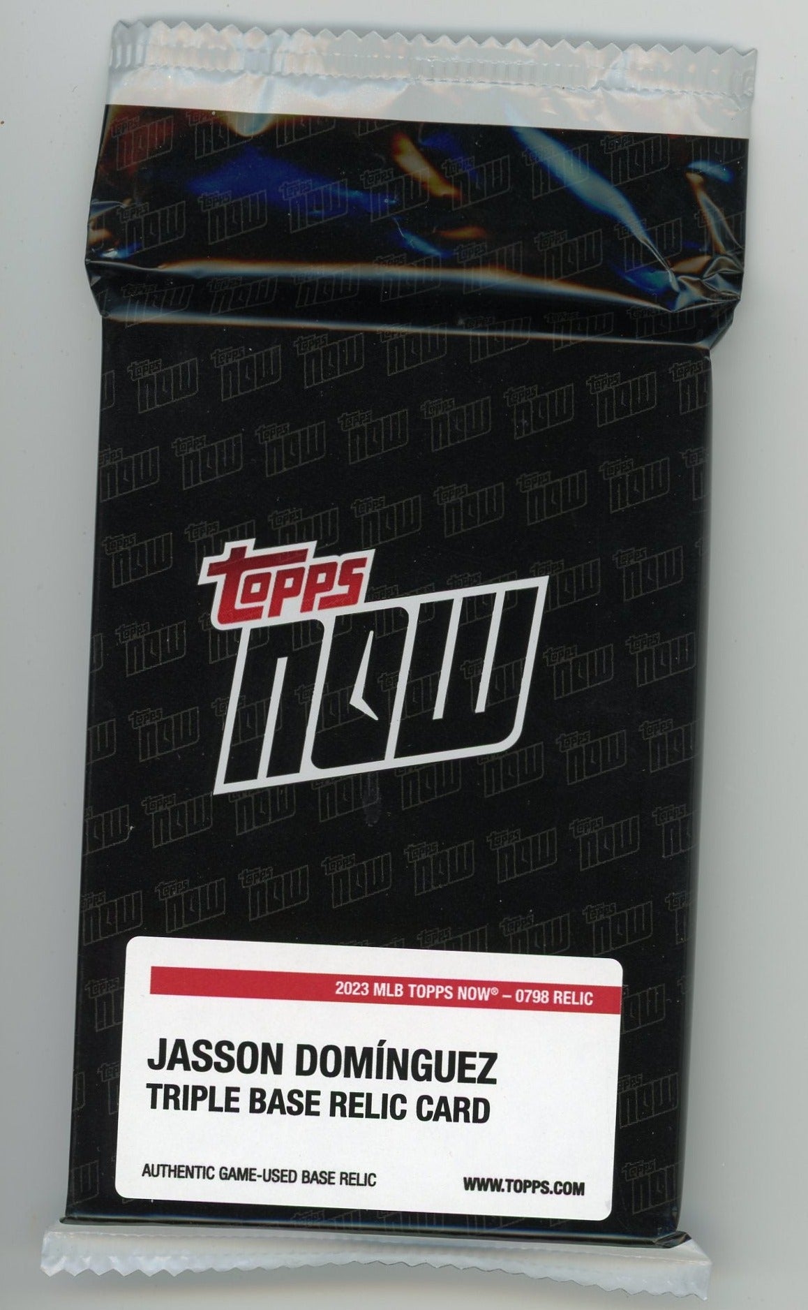 Jasson Dominguez 2023 Topps Now Triple -Base Relic #798 Sealed Pack /99 or Less