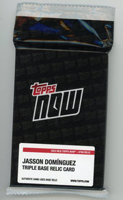 Jasson Dominguez 2023 Topps Now Triple -Base Relic #798 Sealed Pack /99 or Less