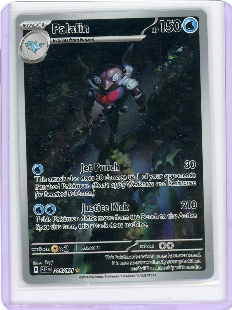 Palafin 2024 Pokemon Paldean Fates Illustration rare holo 