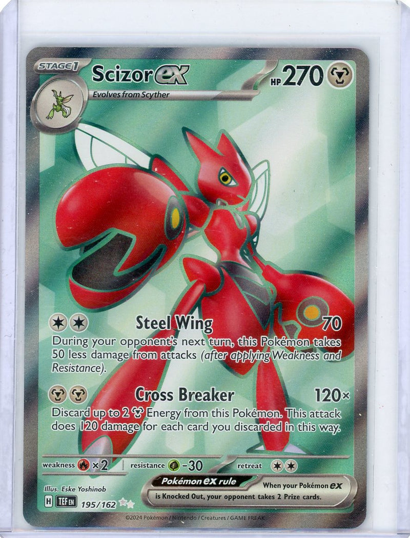 Scizor ex 2024 Pokemon Temporal Forces full art rare holo 