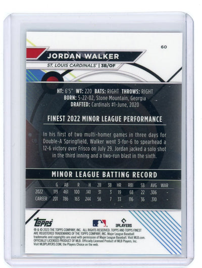 Jordan Walker 2023 Finest Rookie Card