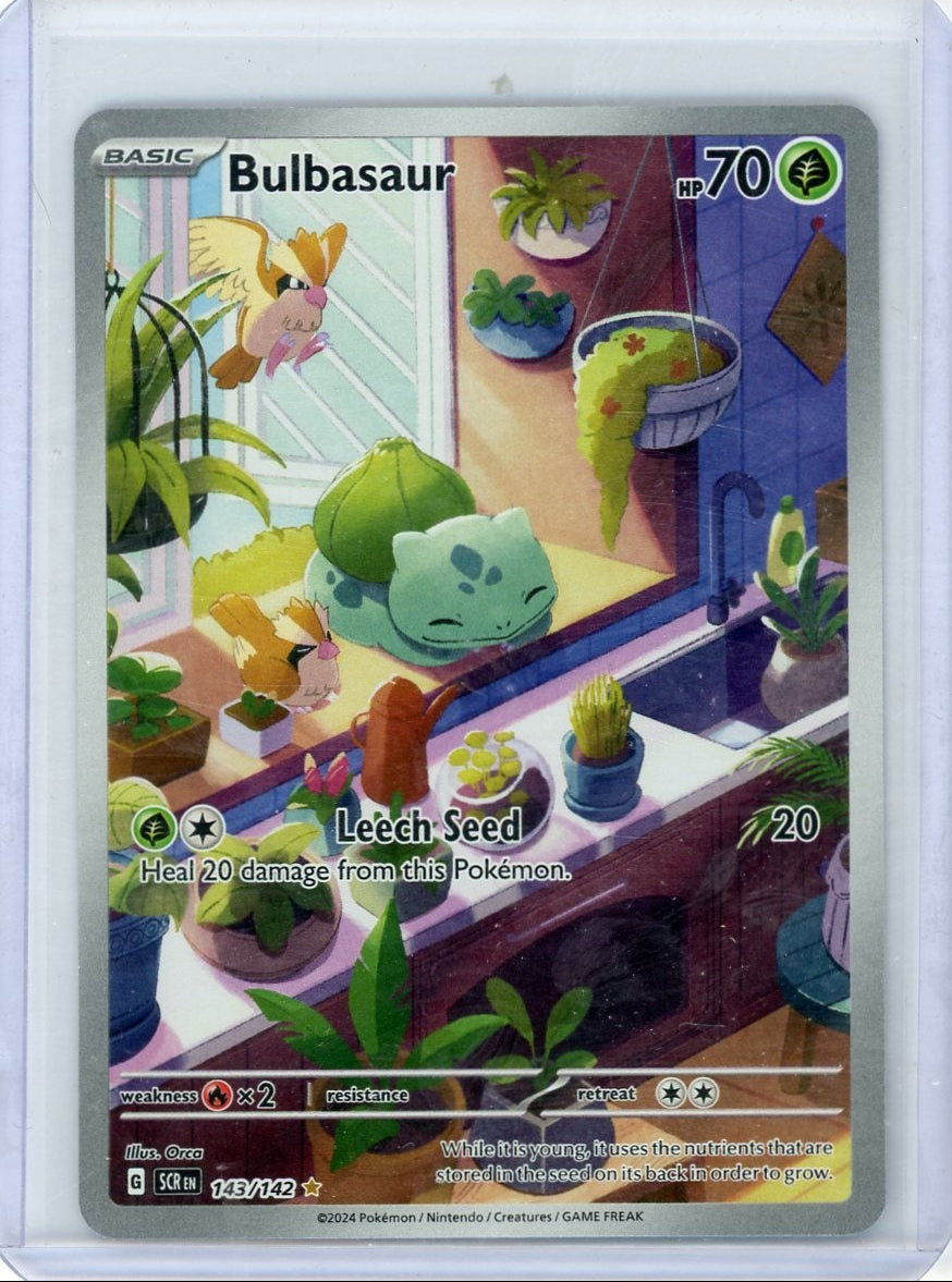 Bulbasaur 2024 Pokémon Stellar Crown Illustration Rare #143/142