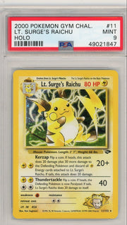 Lt. Surge's Raichu Pokémon Gym Challenge Holo #11/132 PSA 9