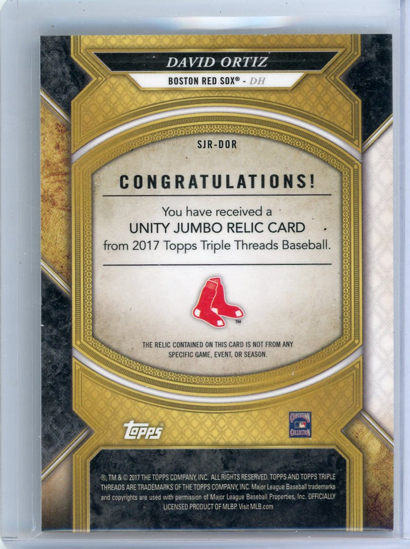 David Ortiz 2017 Topps Triple Threads Unity jumbo relic 