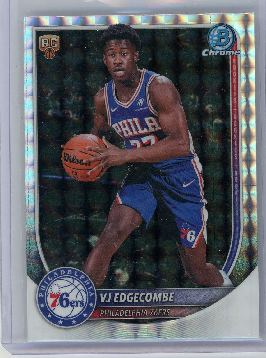 VJ Edgecombe 2025 Bowman Chrome Silver Geometric