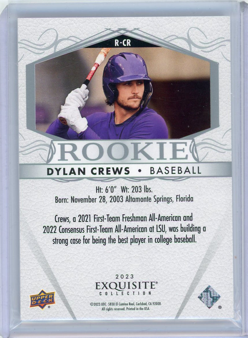 Dylan Crews 2023 Upper Deck Goodwin Champions Exquisite Collection 