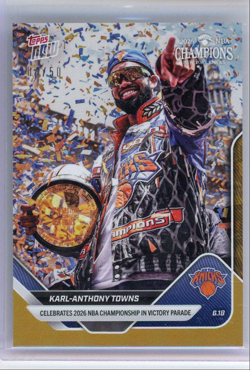 Karl-Anthony Towns 2026 Topps Now NBA Champions #'d 04/50