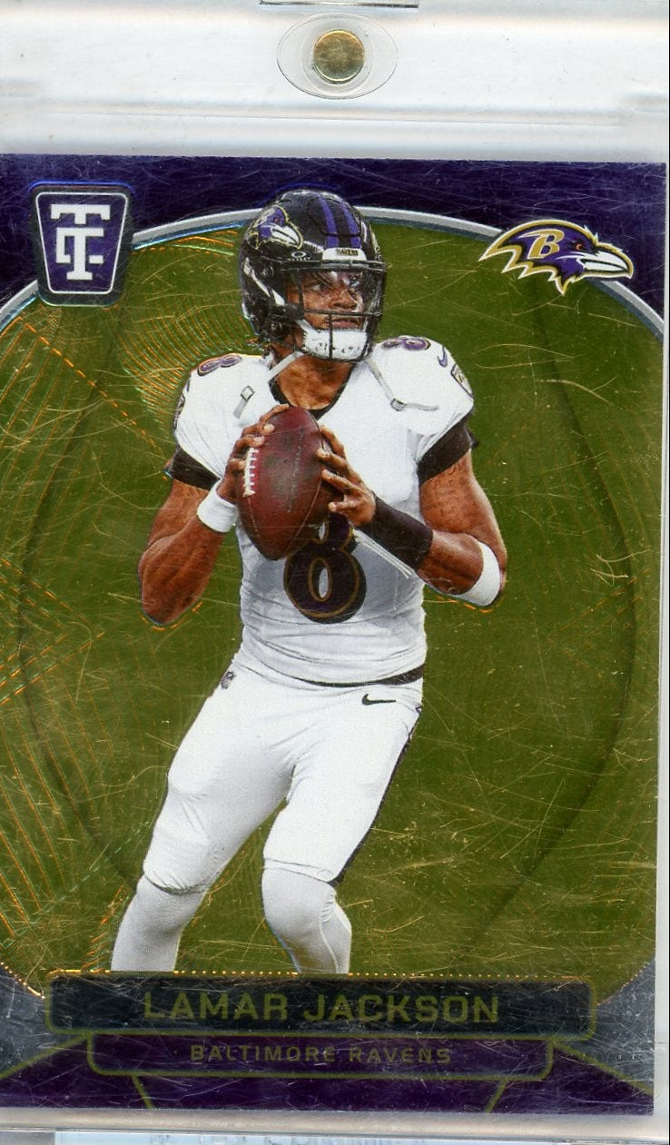 Lamar Jackson 2024 Panini Totally Certified Platinum Gold #'d 05/10