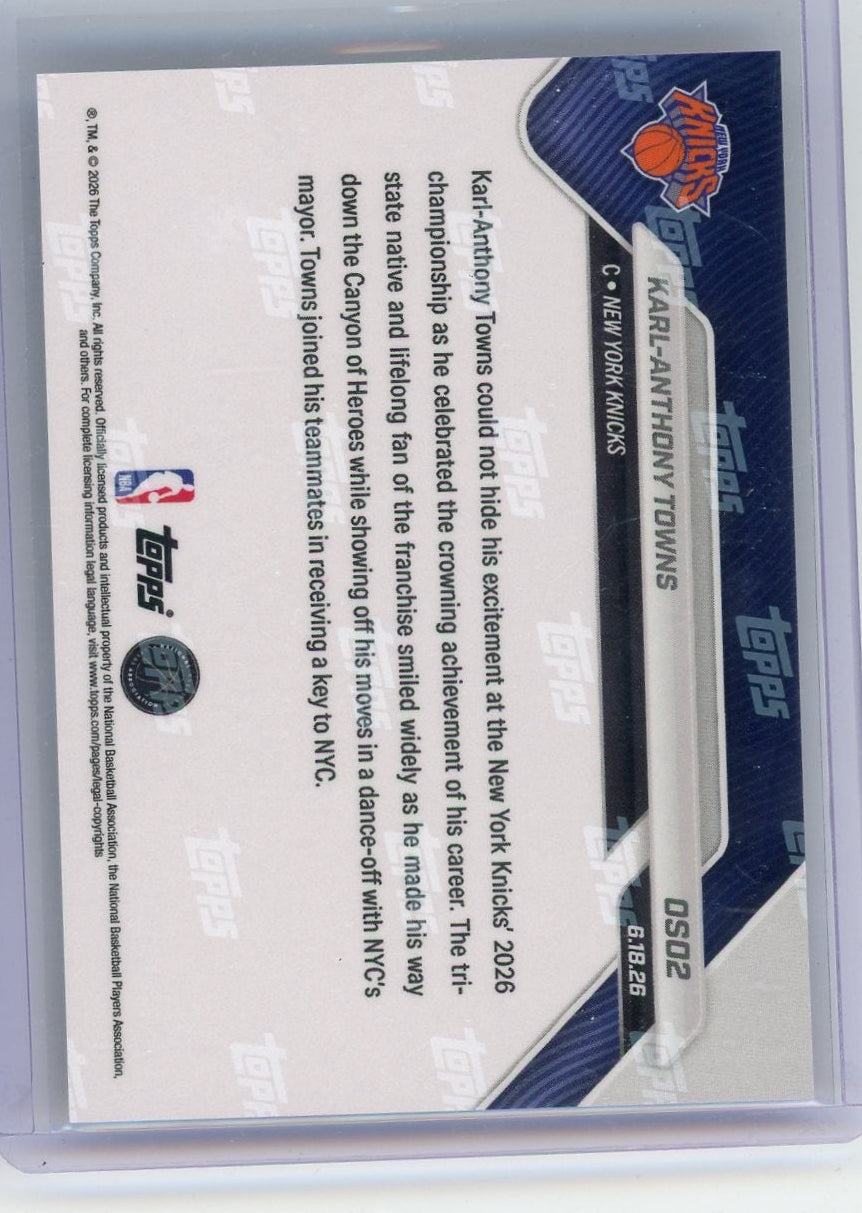 Karl-Anthony Towns 2026 Topps Now NBA Champions #'d 04/50