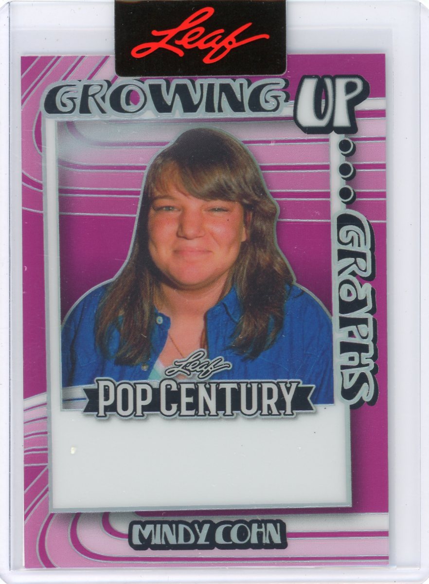 Mindy Cohn 2023 Leaf Pop Century Growing Up Graphs #'d 1/1 Unsigned Pre-Production Proof