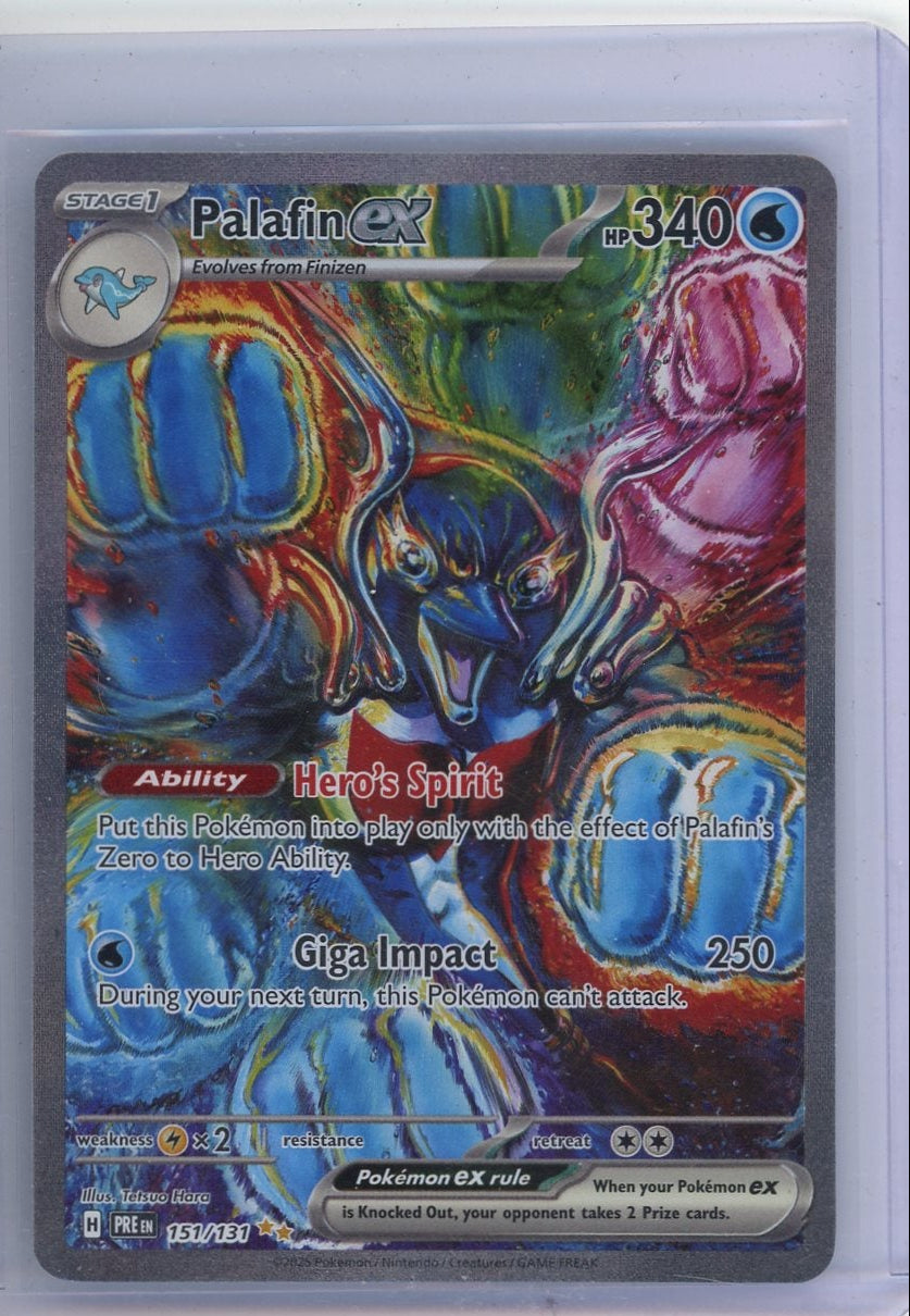 Palafin ex 2025 Pokémon Prismatic Evolution Special Illustration rare #151/131