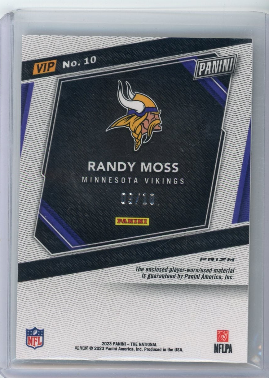 Randy Moss 2023 Panini VIP Patch #'d 09/10