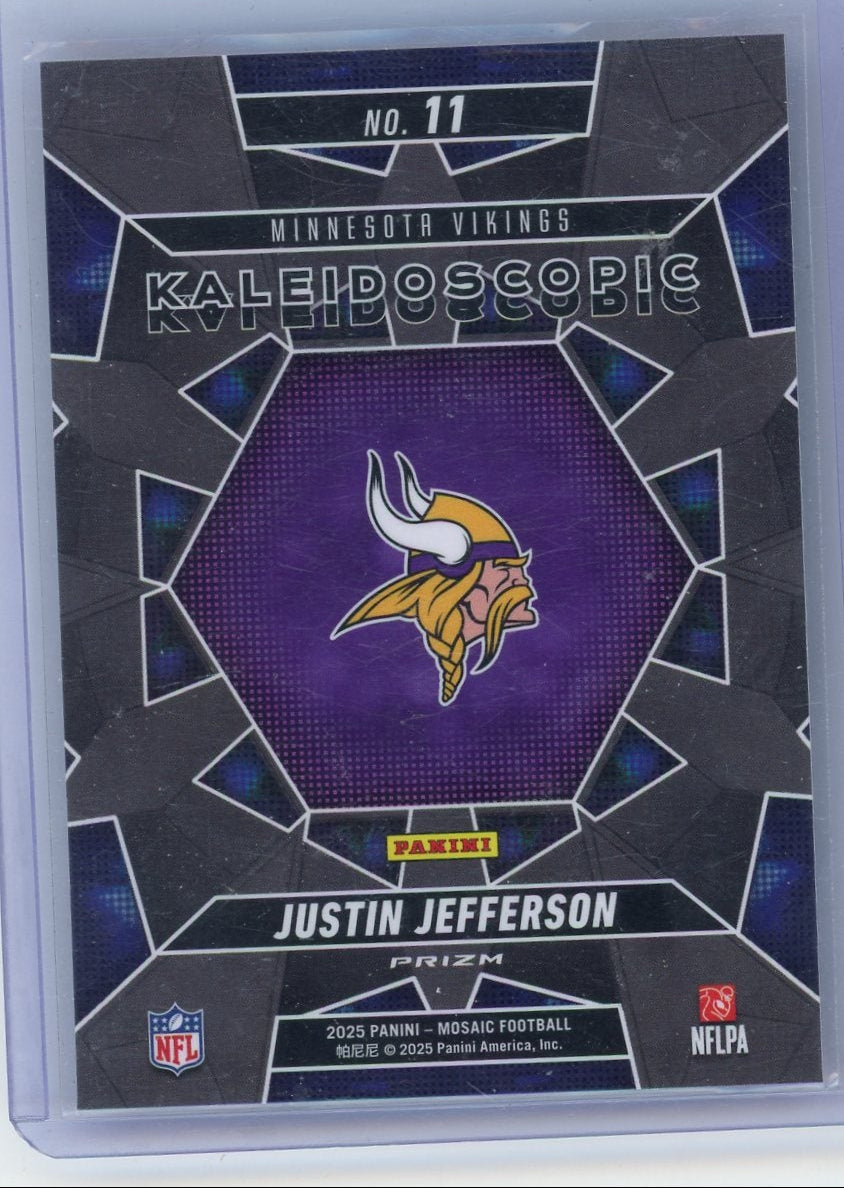 Justin Jefferson 2025 Panini Mosaic Kaleidoscope Prizm SSP