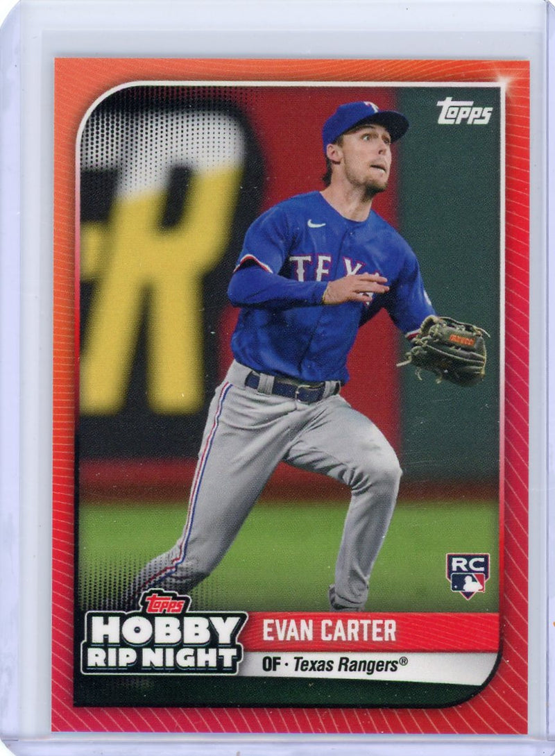 Evan Carter 2024 Topps Hobby Rip Night Red Rookie Card