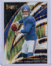 Jaxson Dart 2025 Panini Select Club Level White Shock Refractor RC #'d 076/799