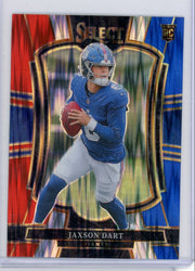 Jaxson Dart 2025 Panini Select Premier Level Red White & Blue Shock Prizm RC