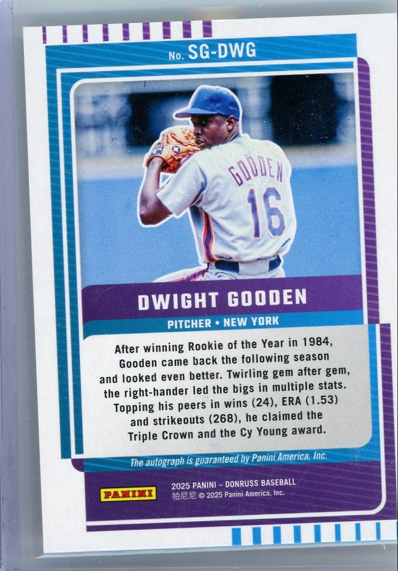 Dwight Gooden 2025 Panini Donruss Signature Series Auto