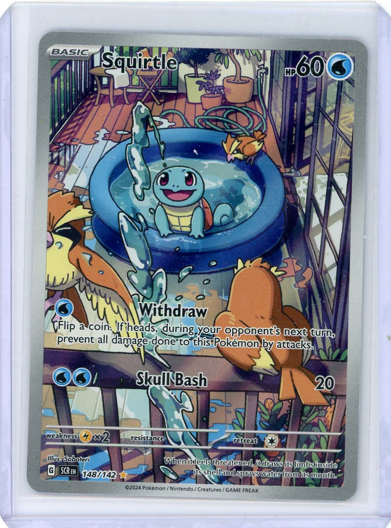 Squirtle 2024 Pokemon Crown Zenith Illustration rare holo 