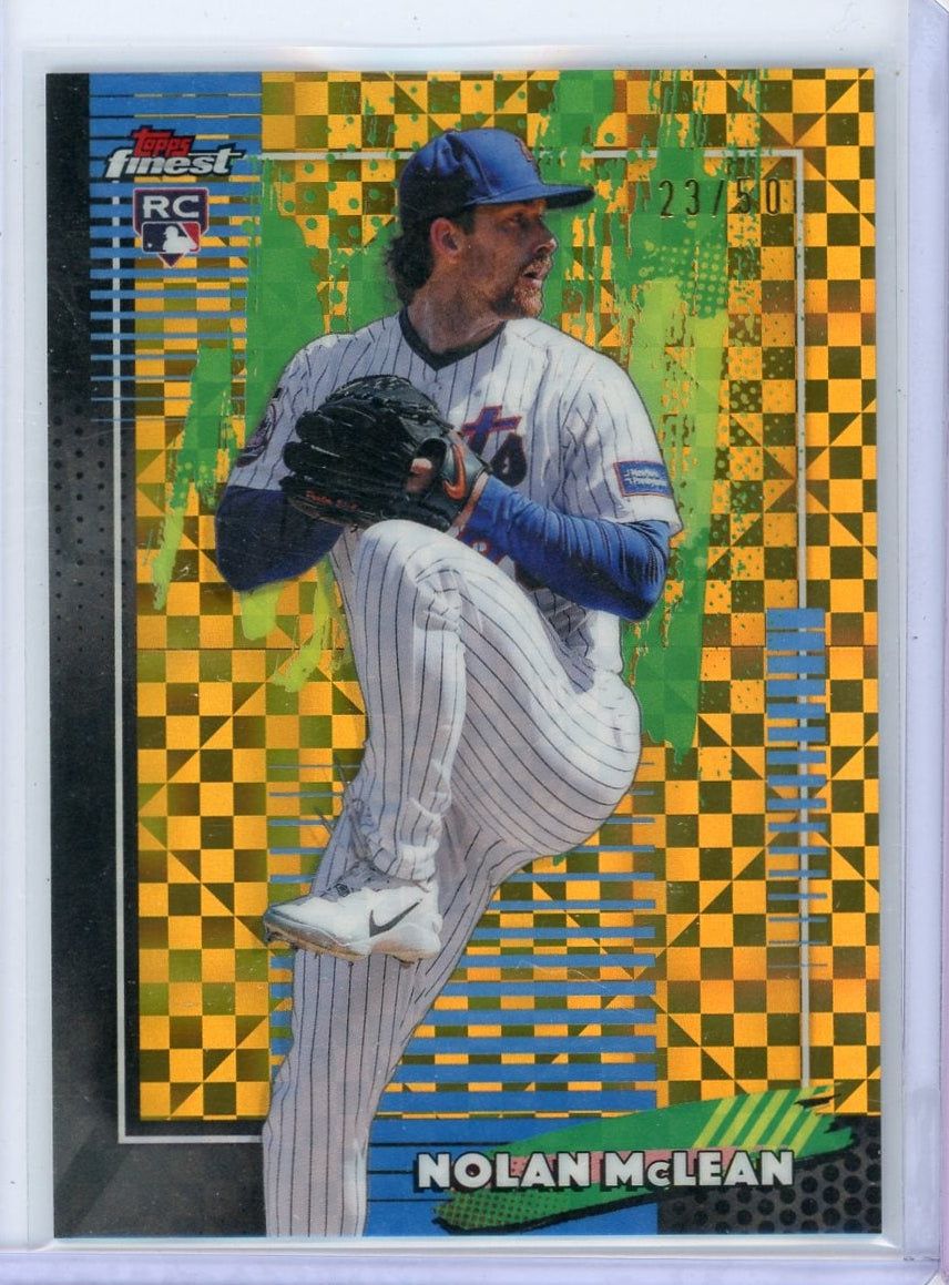 Nolan McLean 2026 Topps Finest Gold X-Fractor 23/50