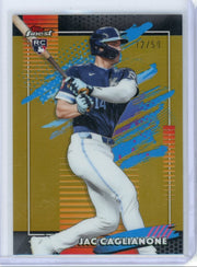 Jac Caglianone 2026 Topps Finest Gold Uncommon Refractor #'d 32/50