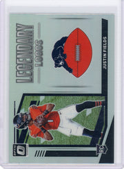 Justin Fields 2021 Panini Donruss Optic Legendary Logos silver prizm rookie card