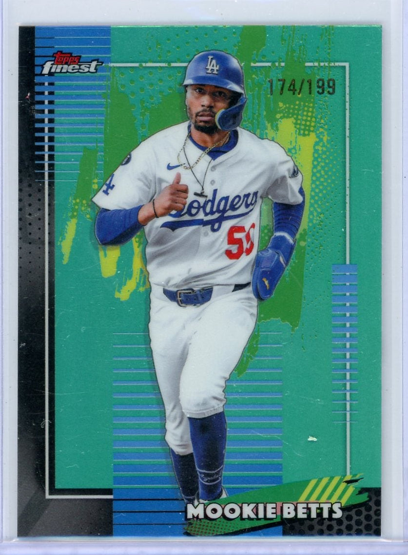 Mookie Betts Topps Finest Aqua Refractor #'d 174/199
