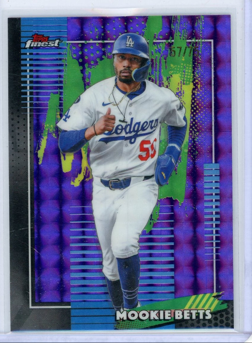 Mookie Betts 2026 Topps Finest Purple Geometric #'d 57/75
