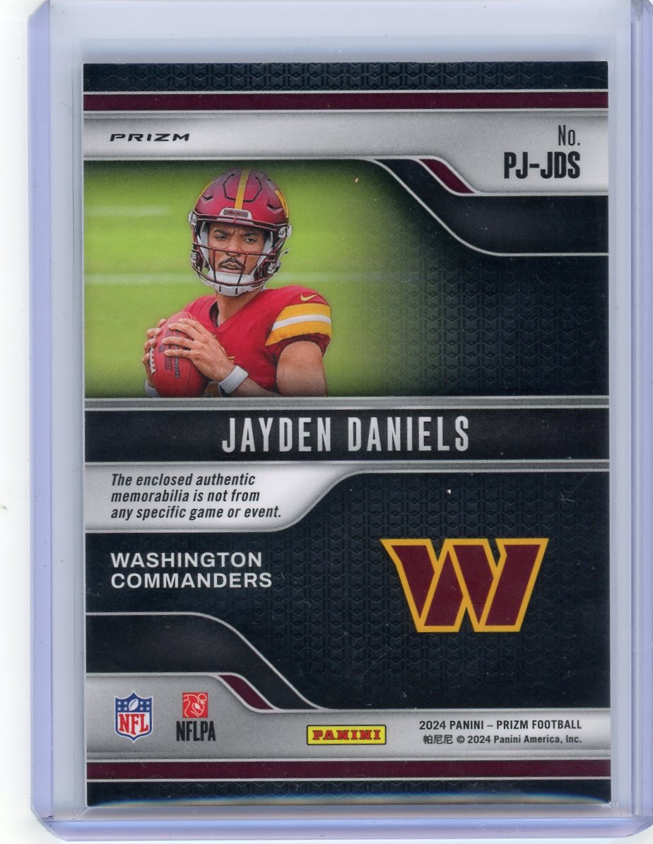 Jayden Daniels 2024 Panini Prizm Premier Jerseys Silver Prizm Rookie