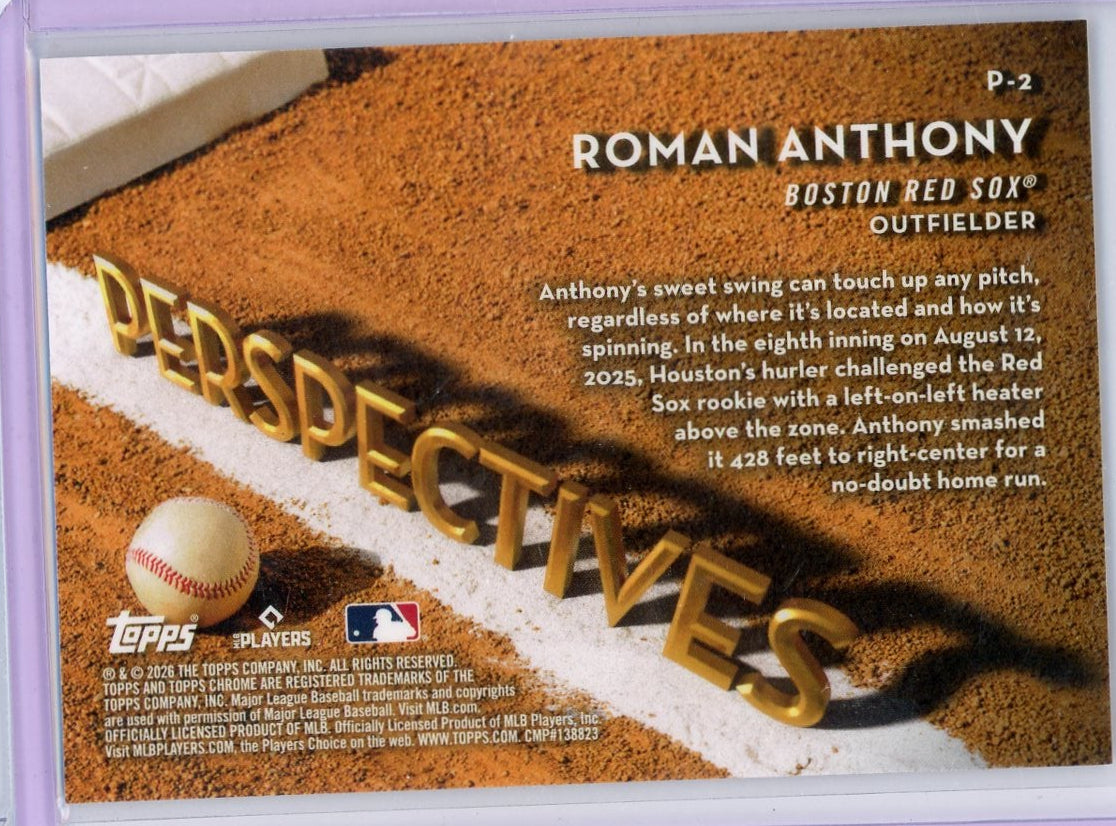 Roman Anthony 2026 Topps Chrome Perspectives Geometric Refractor RC