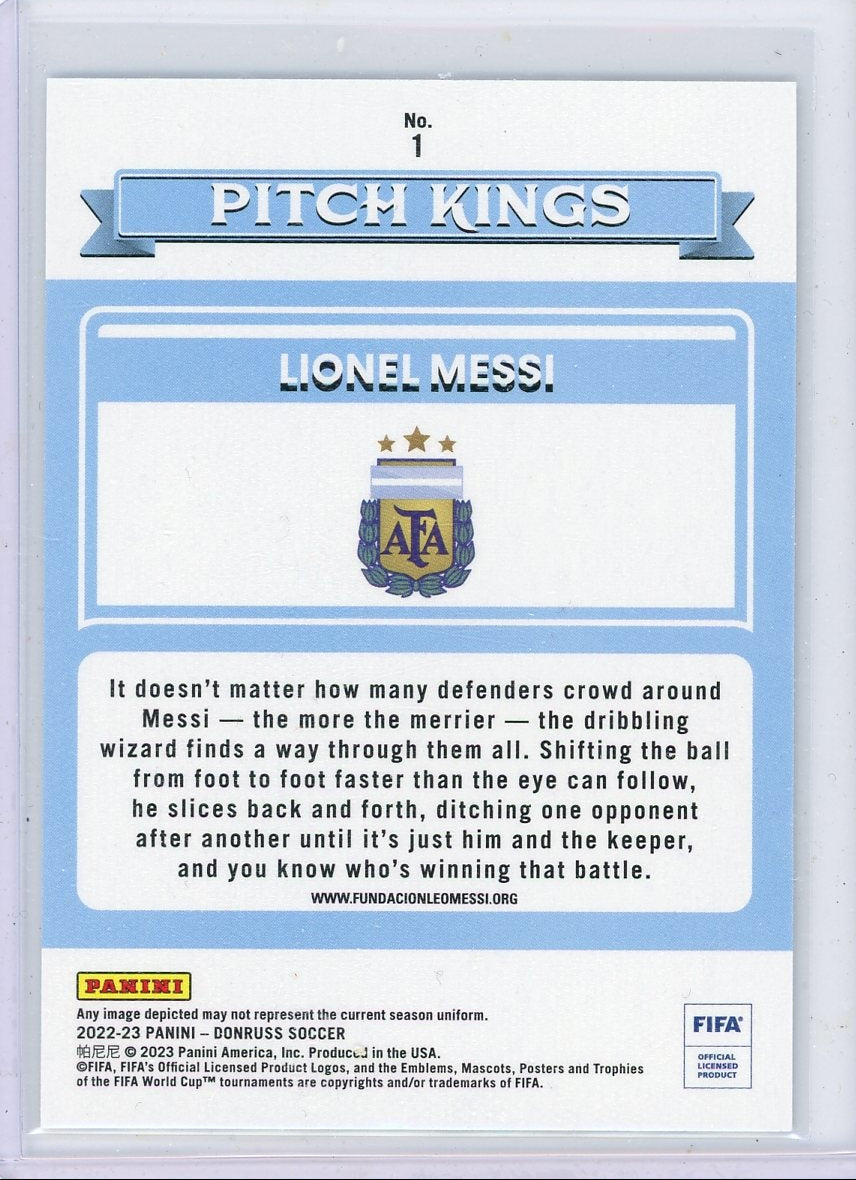 Lionel Messi 2022-23 Panini Donruss FIFA Pitch Kings