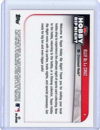 Elly De La Cruz 2024 Topps Hobby Rip Night Rookie Card