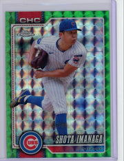 Shota Imanaga 2026 Topps Chrome Green Geofractor #'d 34/99