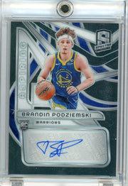 Brandin Podziemski 2023 Panini Spectra Aspiring Rookie Autograph #'d 37/65