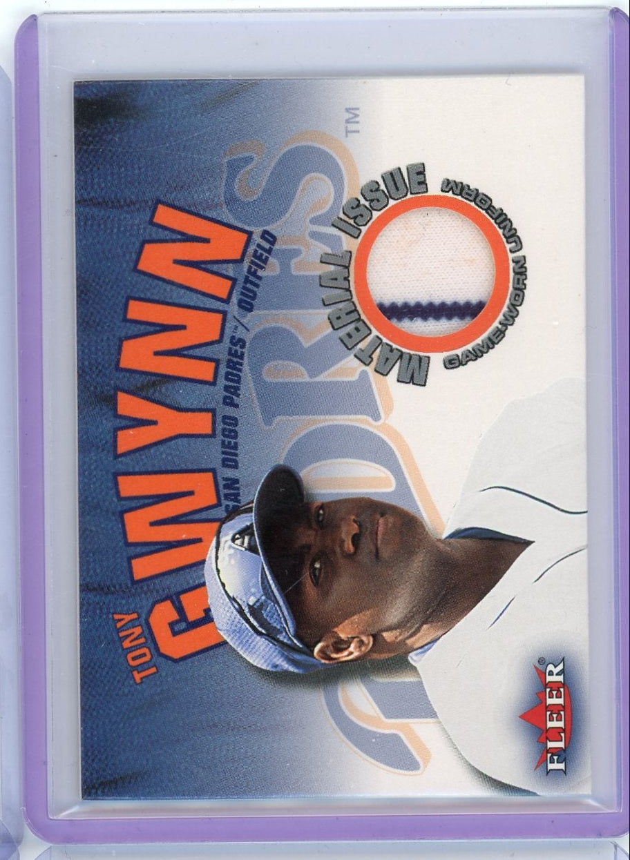 Tony Gwynn 2001 Fleer Material Issue Relic