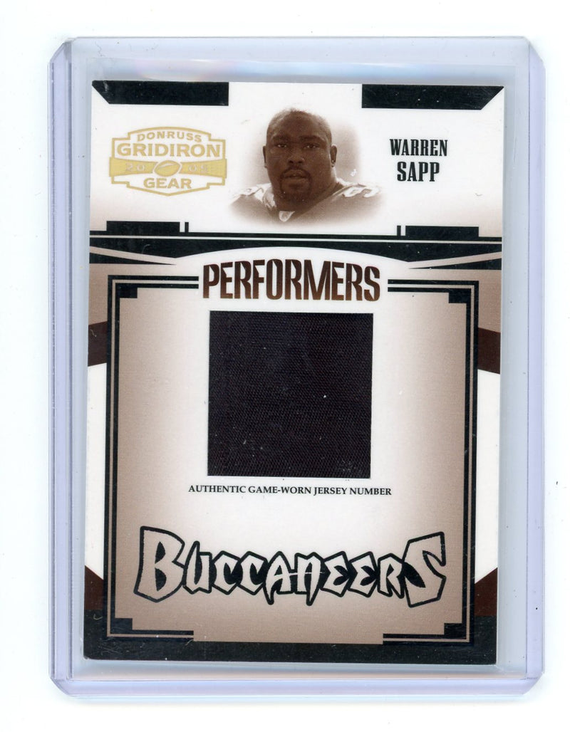 Warren Sapp 2005 Donruss Gridiron Gear Performers GU Jersey 