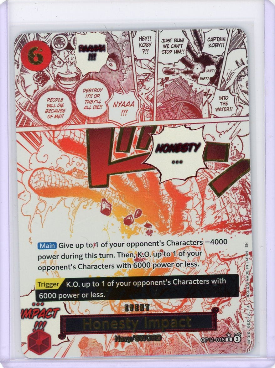 Honesty Impact One Piece A fist of Divine Speed #OP11-018