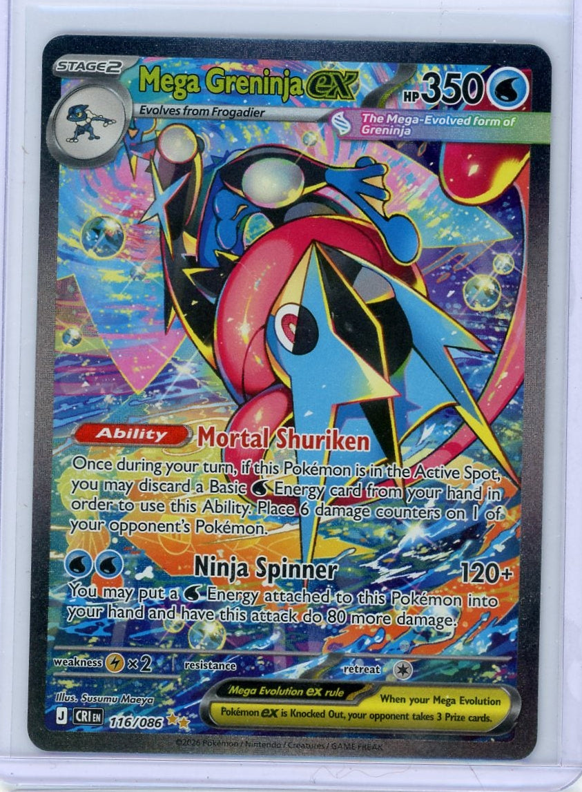 Mega Greninja ex Pokémon Chaos Rising Special Illustration Rare #116/086